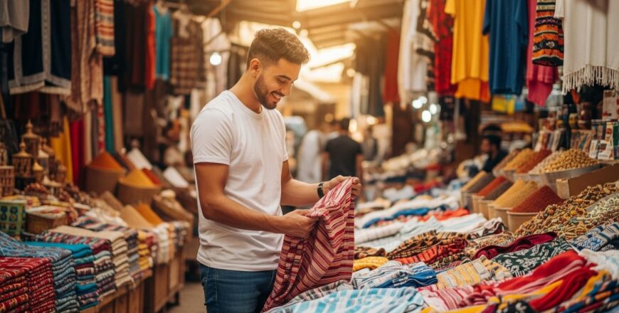 photorealistic-image-of-a-young-Moroccan-man-changing-his-clothes